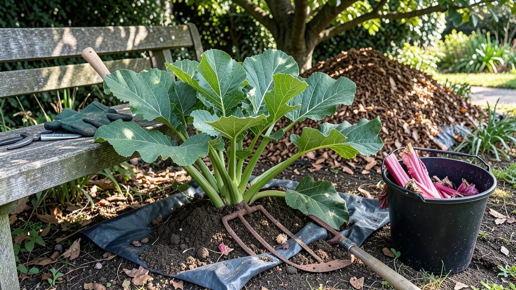How to Get Rid of Rhubarb: Smothering Method That Chokes Out Regrowth