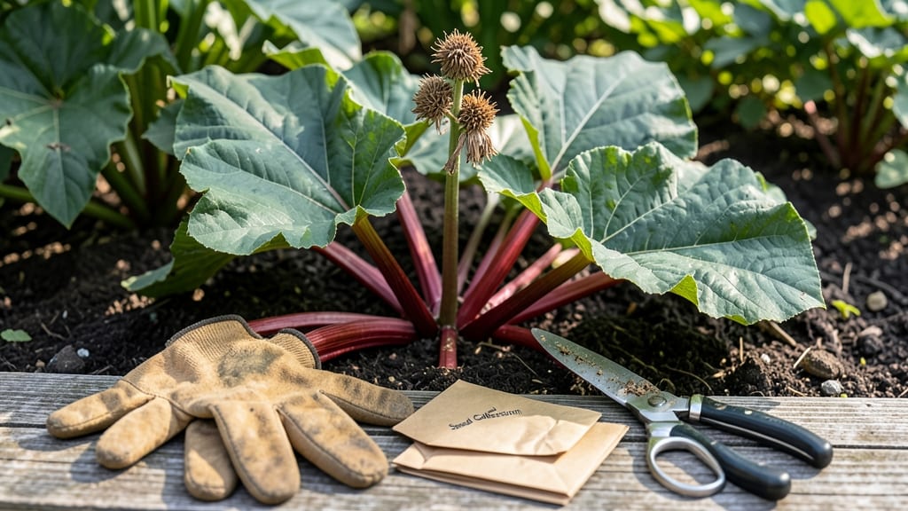 How to Collect Rhubarb Seeds: Harvest Mature Seed Stalk Clusters for Next Season