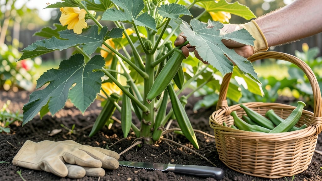 How to Harvest Okra Without Killing the Plant: Gentle Twist Method for Repeated Yields