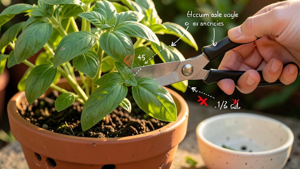 How to Cut Herbs Without Killing the Plant: Precision Snip Technique for Lush Regrowth
