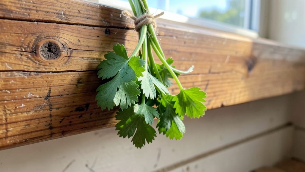 Drying Cilantro Stems for Long-Term Storage