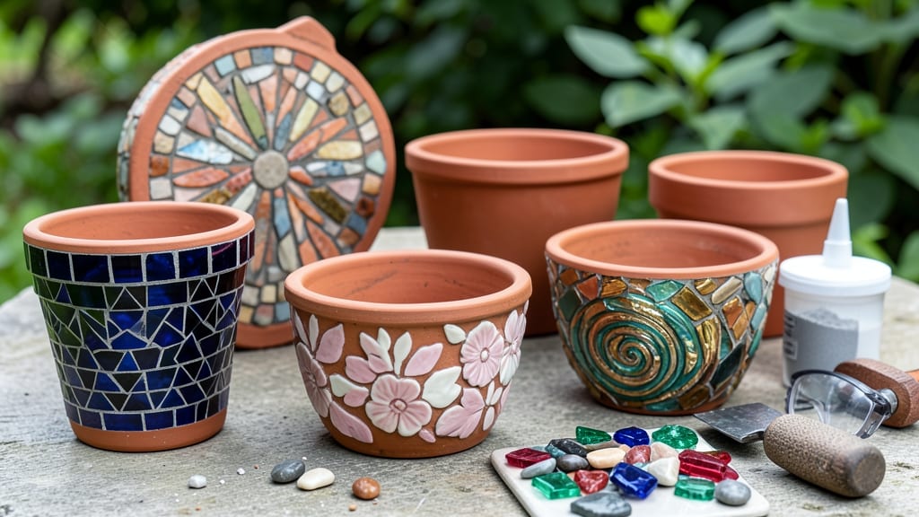 How to Make Mosaic Plant Pots: Colorful Upcycling With Broken Ceramics