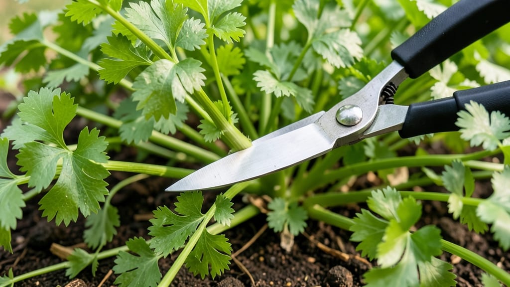 Harvesting Whole Stems for Pesto and Salsas